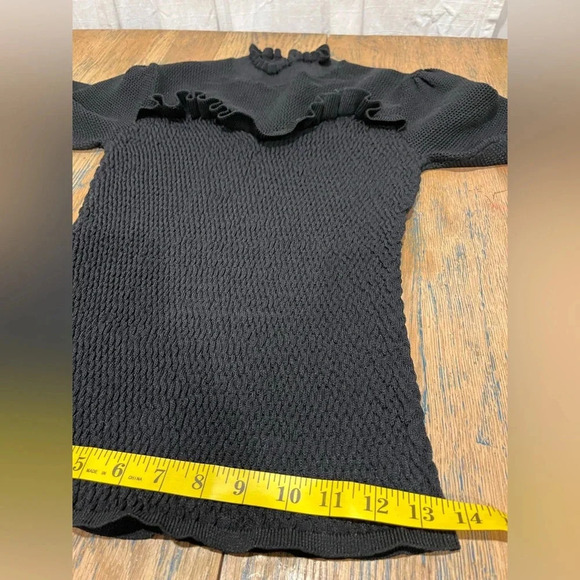 📍 RD STYLE black stretchy ruffled sweater size M⚠️ - Picture 6 of 8